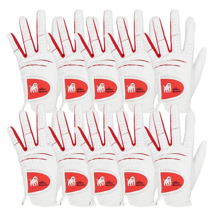 [옐로우바나나] 반양피 골프장갑 여성용 10장 세트 GF