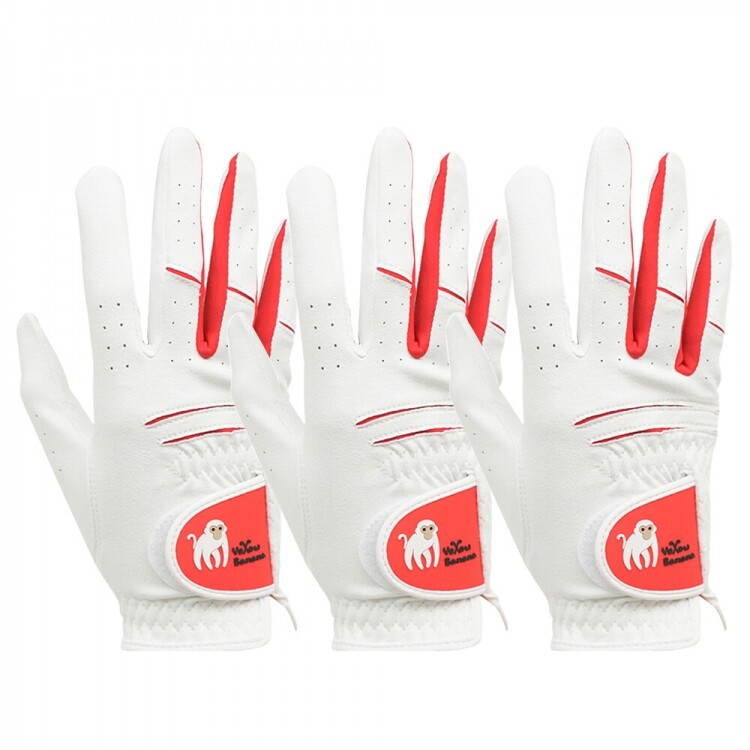 [옐로우바나나] 합성피혁 골프장갑 여성용 3장 세트 GF