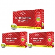 로고무료인쇄 [캘러웨이정품] 크롬소프트 360 스트라이프 옐로우 골프공 (12구 3피스) 3더즌세트 GF