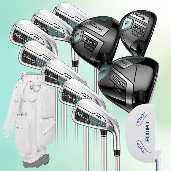 [A급 리퍼브][캘러웨이정품] 캘러웨이 레바 라이즈 (REVA RISE) 여성용 캐디백 포함 풀세트 (11PCS)(D+FW+UT+7I+PT) GF