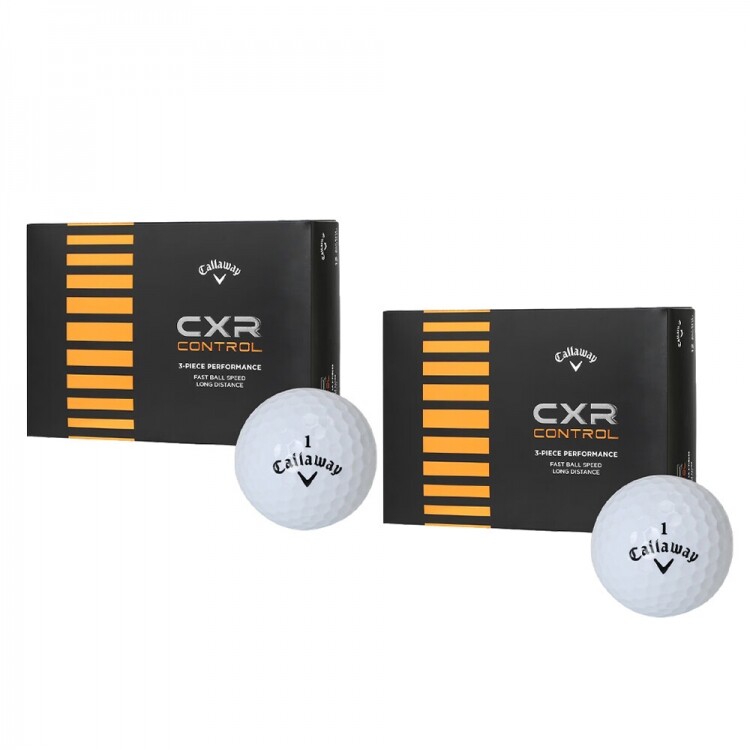 [캘러웨이정품]  로고무료인쇄 25년 CXR 컨트롤 골프공 (12구 3피스) 2더즌세트 GF