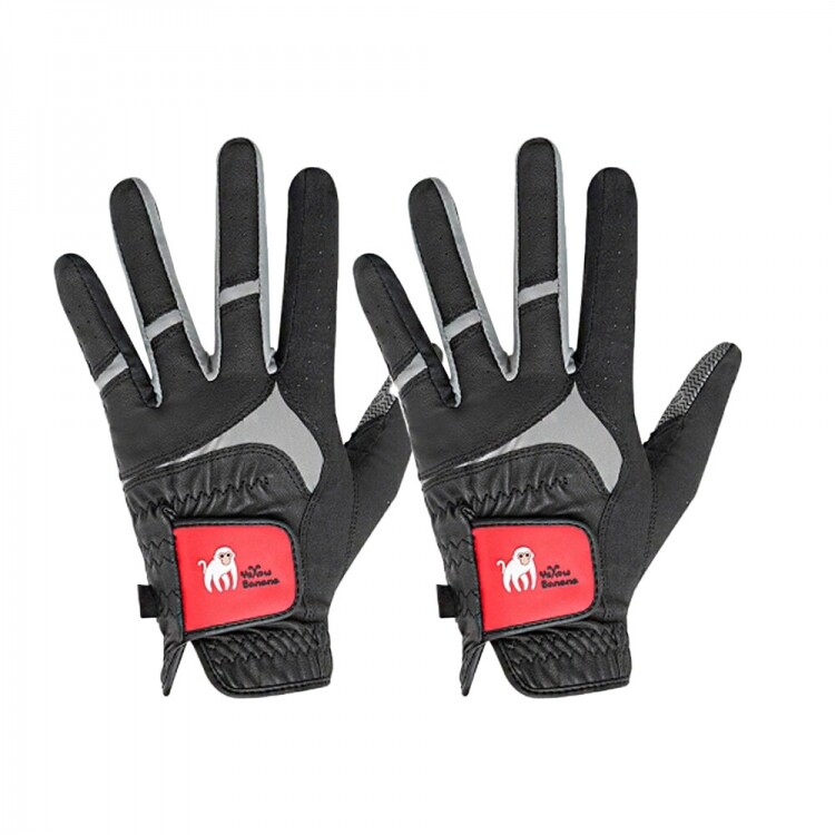 [옐로우바나나] 스파이더 블랙 실리콘 골프장갑 남성용 2장세트 GF