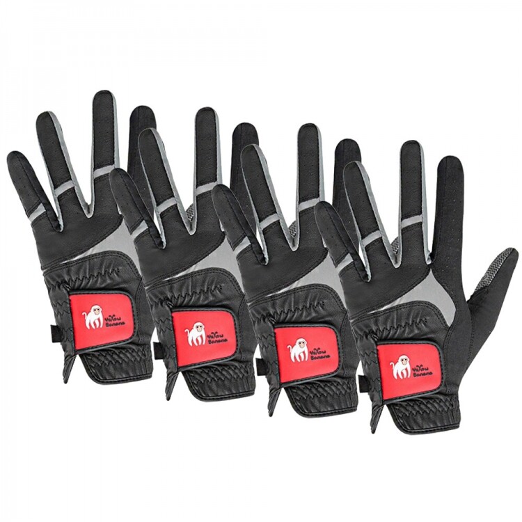 [옐로우바나나] 스파이더 블랙 실리콘 골프장갑 남성용 4장세트 GF