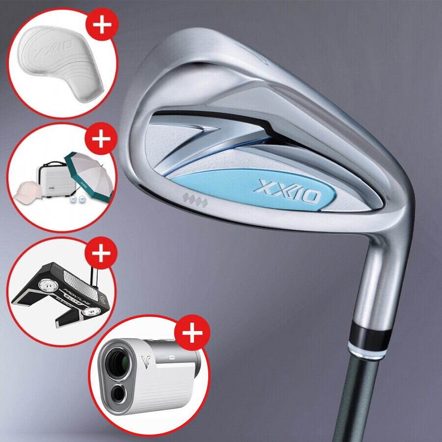 [클리브랜드 퍼터+거리측정기증정][던롭스포츠 코리아] 젝시오14 여성 블루 7개 아이언세트 GF