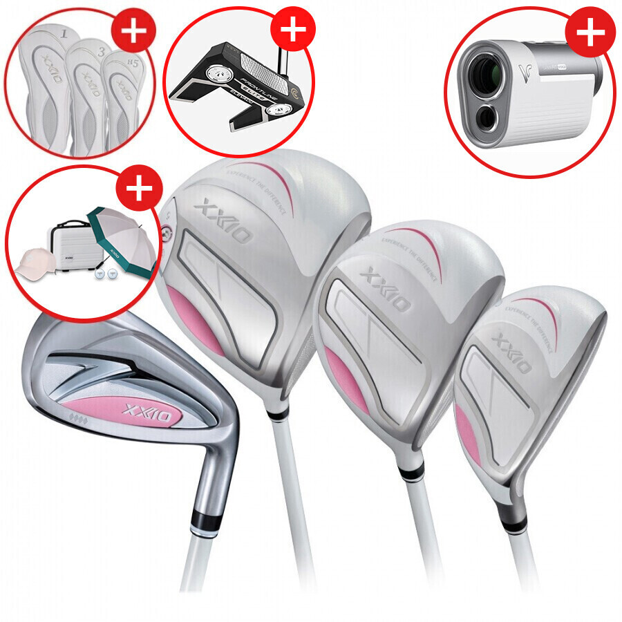[클리브랜드 퍼터+거리측정기증정][던롭스포츠 코리아] 젝시오14 여성용 화이트 풀세트 (D+W+U+IR) GF