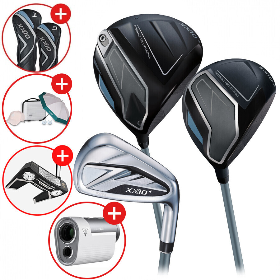 [클리브랜드 퍼터+거리측정기증정][던롭스포츠 코리아] 젝시오14 플러스 남성용 풀세트 (D+W+IR) GF