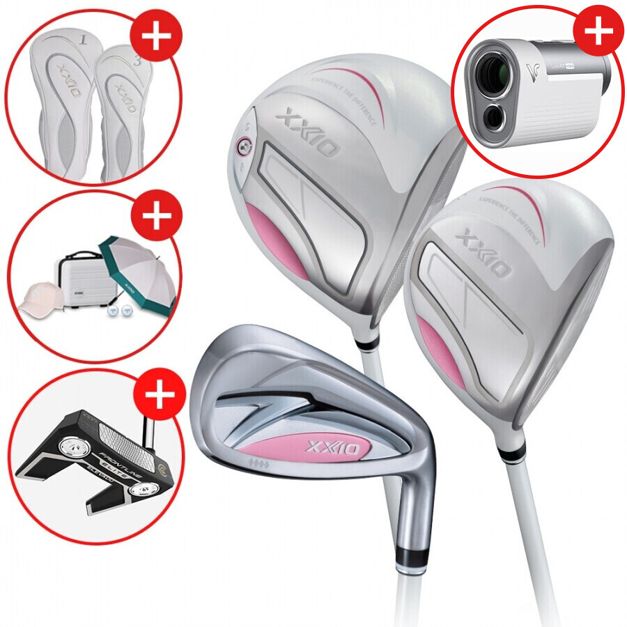 [클리브랜드 퍼터+거리측정기증정][던롭스포츠 코리아] 젝시오14 여성용 화이트 풀세트 (D+W+IR) GF