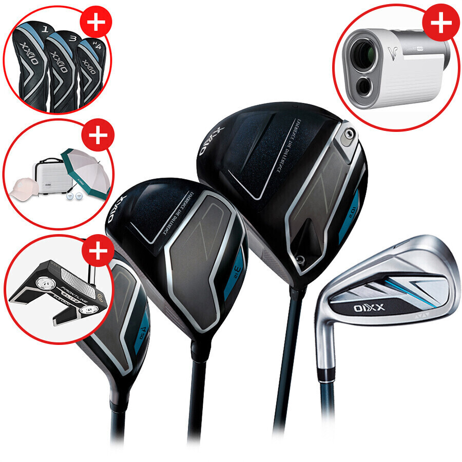 [클리브랜드 퍼터+거리측정기증정][던롭스포츠 코리아] 젝시오14 남성용 좌타 풀세트 (D+W+U+IR) GF