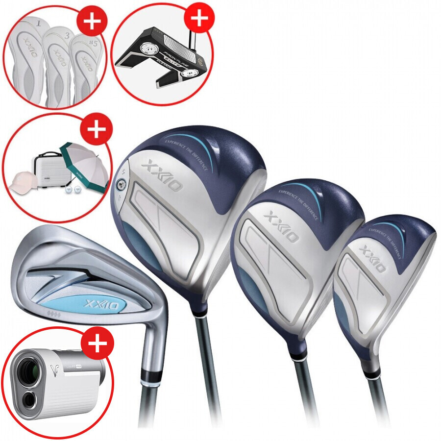 [클리브랜드 퍼터+거리측정기증정][던롭스포츠 코리아] 젝시오14 여성용 블루 풀세트 (D+W+U+IR) GF