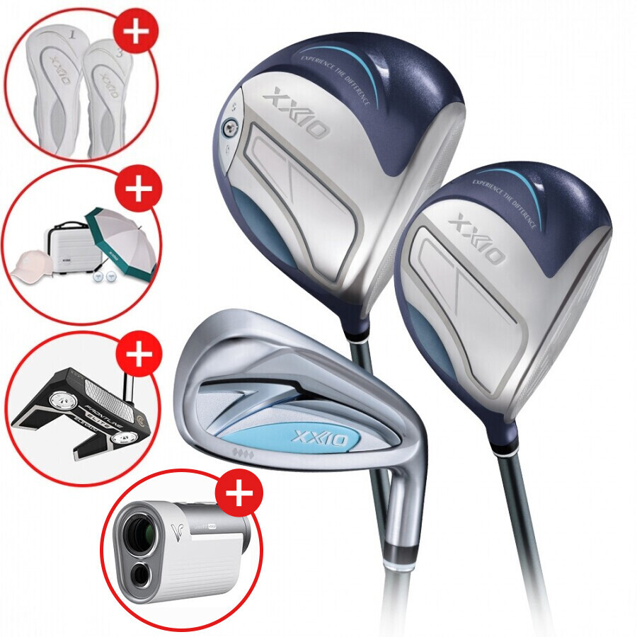 [클리브랜드 퍼터+거리측정기증정][던롭스포츠 코리아] 젝시오14 여성용 블루 풀세트 (D+W+IR) GF