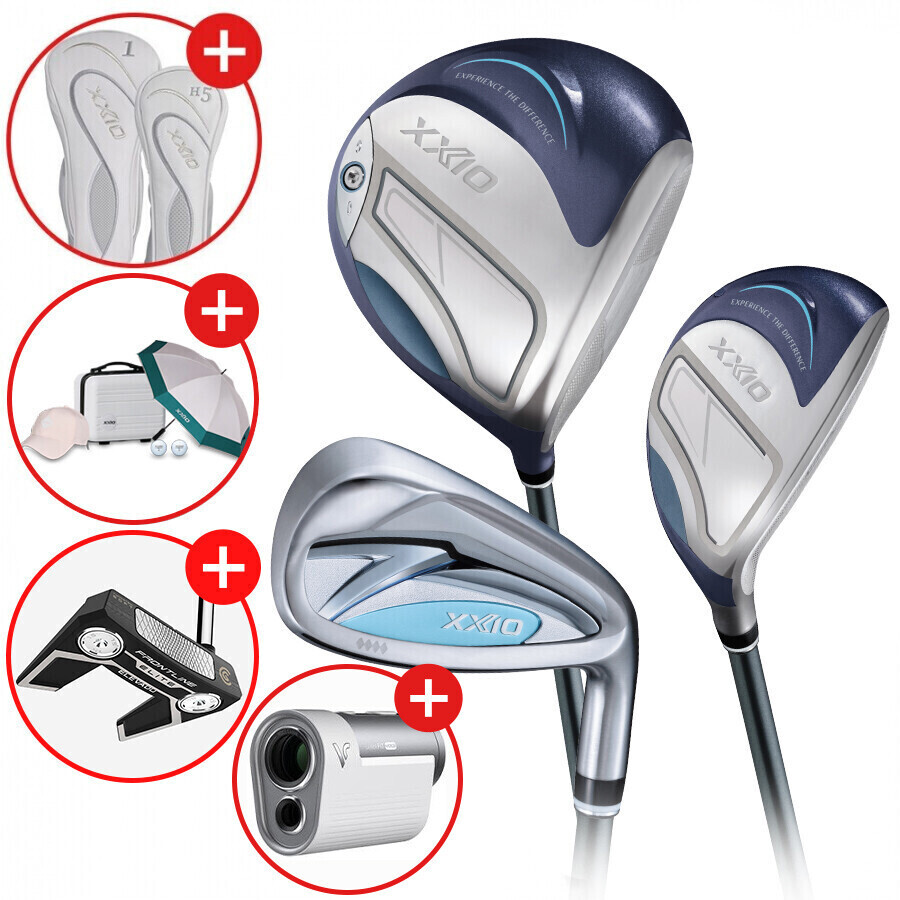 [클리브랜드 퍼터+거리측정기증정][던롭스포츠 코리아] 젝시오14 여성용 블루 풀세트 (D+U+IR) GF