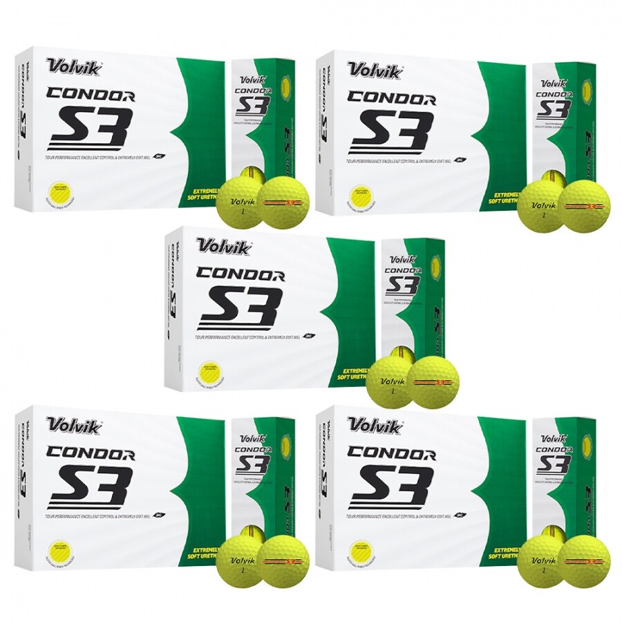 [볼빅정품] 로고볼 무료인쇄10-1 2026 콘도르(CONDOR) S3 옐로우 5개 세트 GF