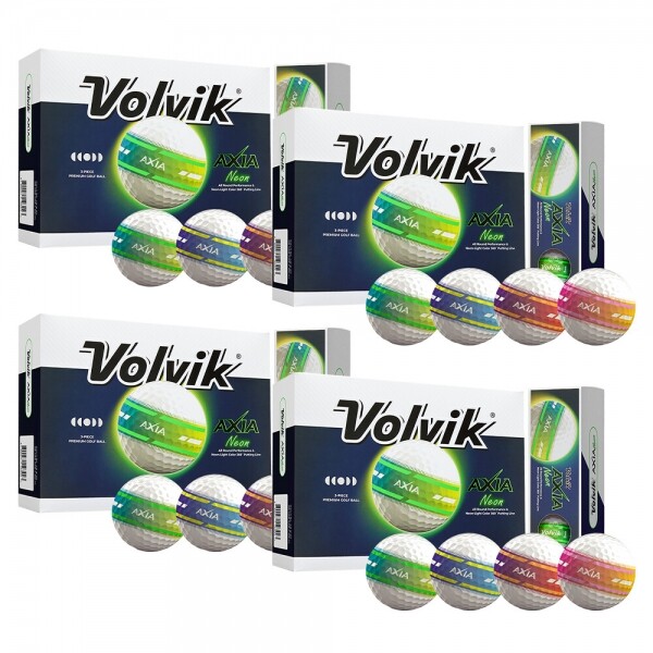 [볼빅정품] 로고볼 무료인쇄10+1 2026 엑시아(AXIA) NEON 4개 세트 GF