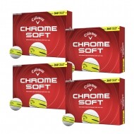 [한국캘러웨이정품] 26년 크롬소프트 360 옐로우 스트라이프 골프공 (12구 3피스) 4개 세트 GF