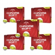 [한국캘러웨이정품] 26년 크롬소프트 360 옐로우 스트라이프 골프공 (12구 3피스) GF 5개 세트 GF