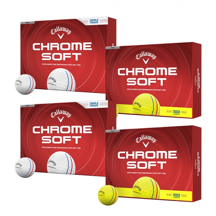 [한국캘러웨이정품] 26년 크롬소프트 트리플트랙 골프공 (12구 3피스) 4개 세트 GF