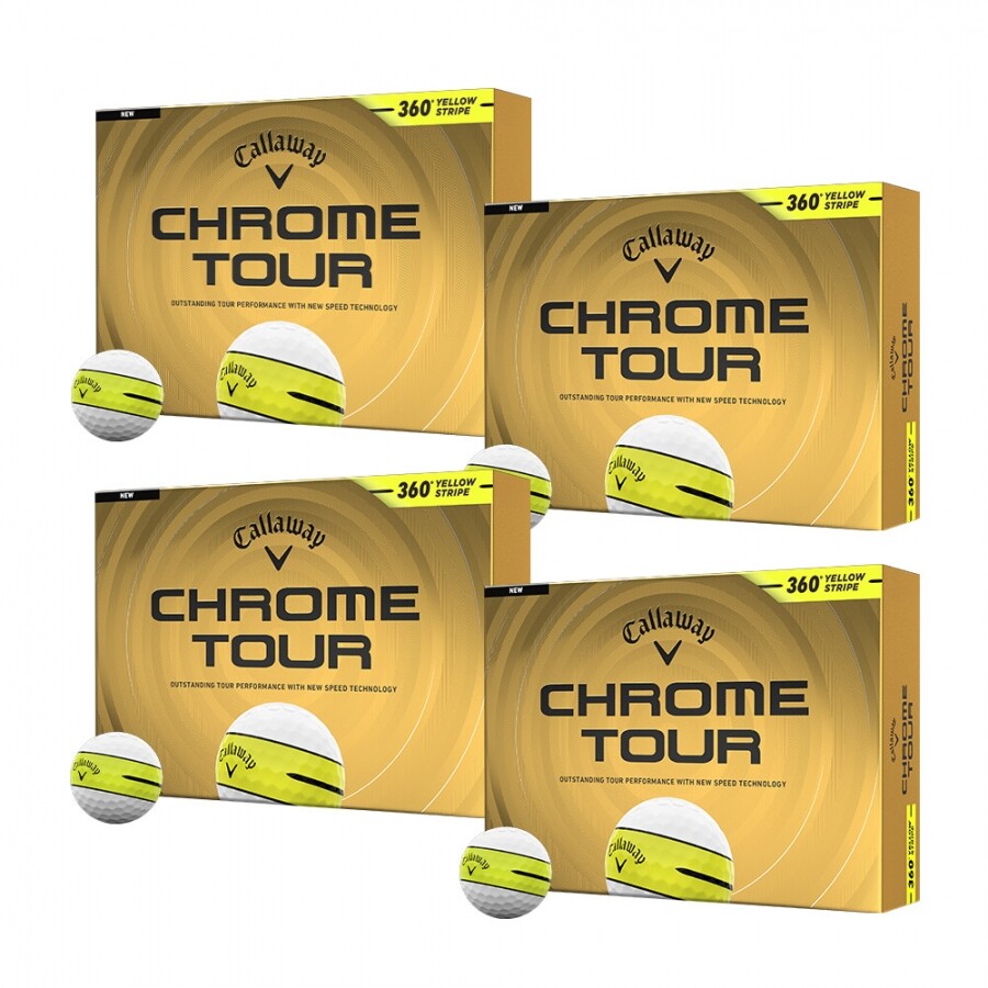 [한국캘러웨이정품] 26년 크롬 투어 360 트리플트랙 골프공 (12구 4피스) 4개 세트 GF