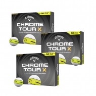 [한국캘러웨이정품] 26년 크롬 투어 X 360 옐로우 스트라이프 골프공 (12구 4피스) GF 3개 세트 GF