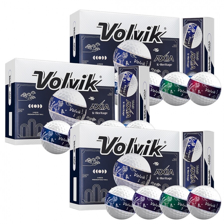 [볼빅정품] 26 VOLVIC AXIA 3P K-Heritage (엑시아)골프공 3개 세트GF