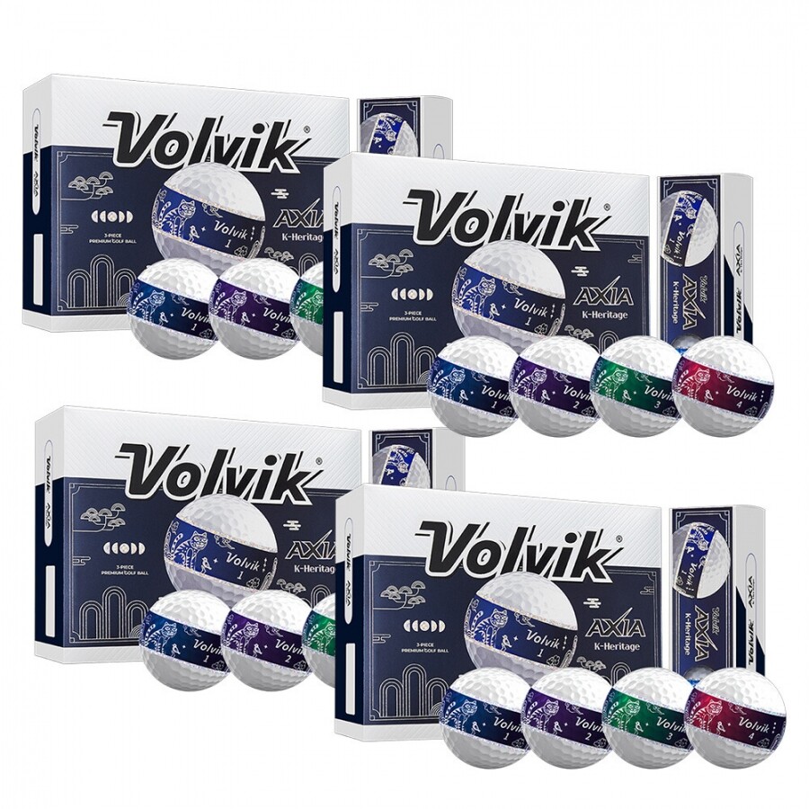 [볼빅정품] 26 VOLVIC AXIA 3P K-Heritage (엑시아)골프공 4개 세트GF