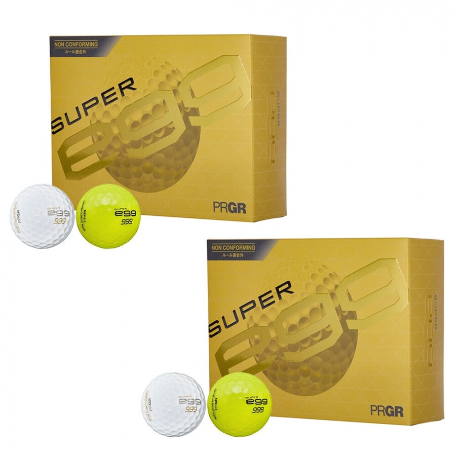 한국프로기아골프 피알지알 26년 슈퍼에그 고반발 볼 (12구 2피스)  2개 세트 GF