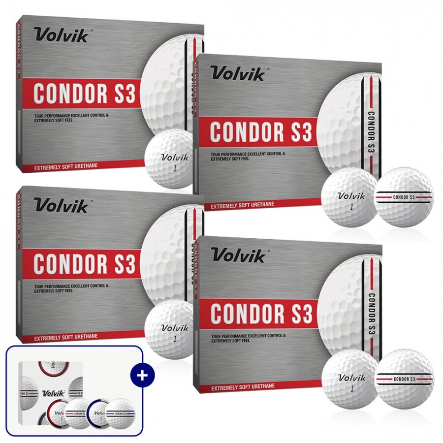 [볼빅정품]26년 NEW 콘도르 S3 S4 우레탄 3PC/4PC 4개 세트 GF