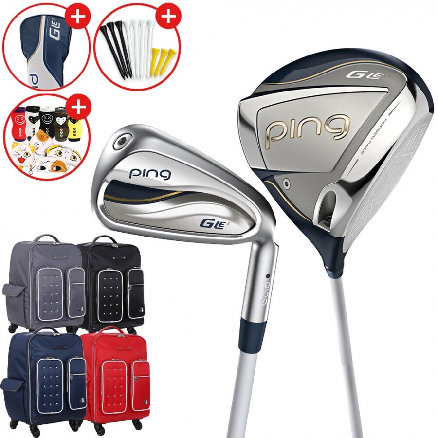 증정(보스턴백증정)[삼양인터내셔널] 핑 GLE 3 여성 조합풀세트(DR,I) 8I(5H,6~9,P,U,SW) L강도 GF