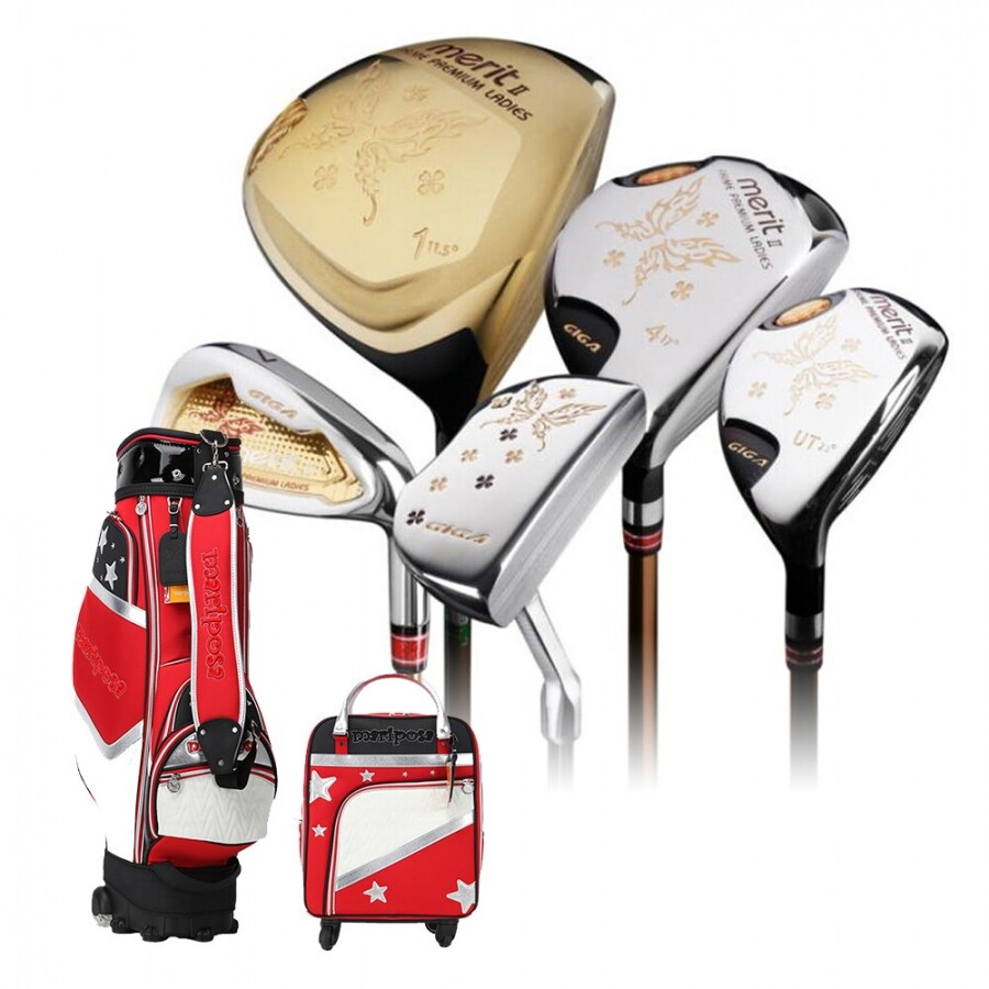 (리퍼브) [기가골프정품] 기가 메리트2 여성용 풀세트 (마리포사 백세트 포함) GF