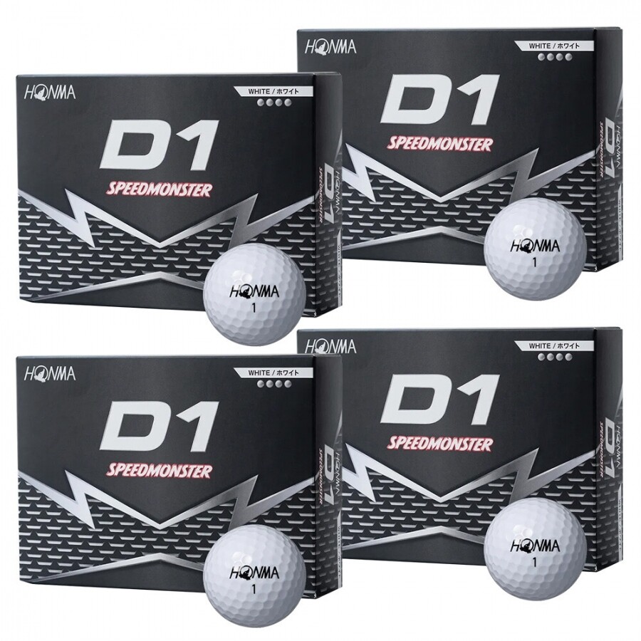 (혼마골프 정품) 혼마 26년 D1 스피드 몬스터(D1 SPEED MONSTER) 3피스 골프공 4개 세트 GF