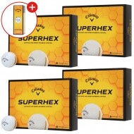한국캘러웨이골프 26년 슈퍼핵스(SUPERHEX) 골프공 (1DZ 당 1슬리브 추가 증정) 4개 세트 GF